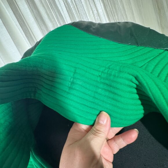 Vintage 60s fall coat, Kelly green ribbed textured, maxi length, size 6/8 (S/M) - Picture 16 of 16